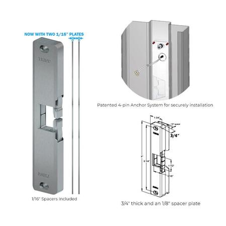 TRINE Trine 4800F 3/4" Fire Rated ANSI Grade 1 Electric Strike TRN-4800F-32D